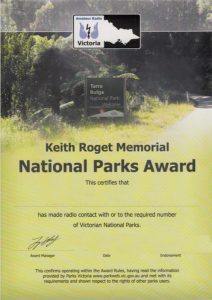 Keith Roget Memorial National Parks Award